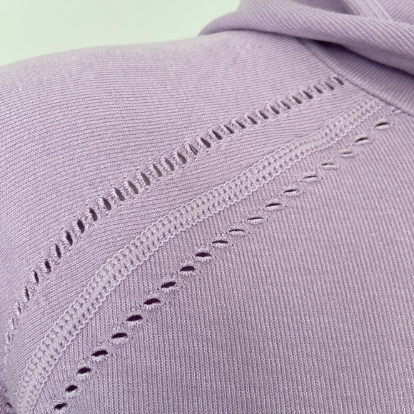 Lilac Crop Top Athletic Hoodie - Picture 4 of 7